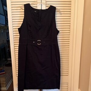 AGB Black Belted Midi Dress